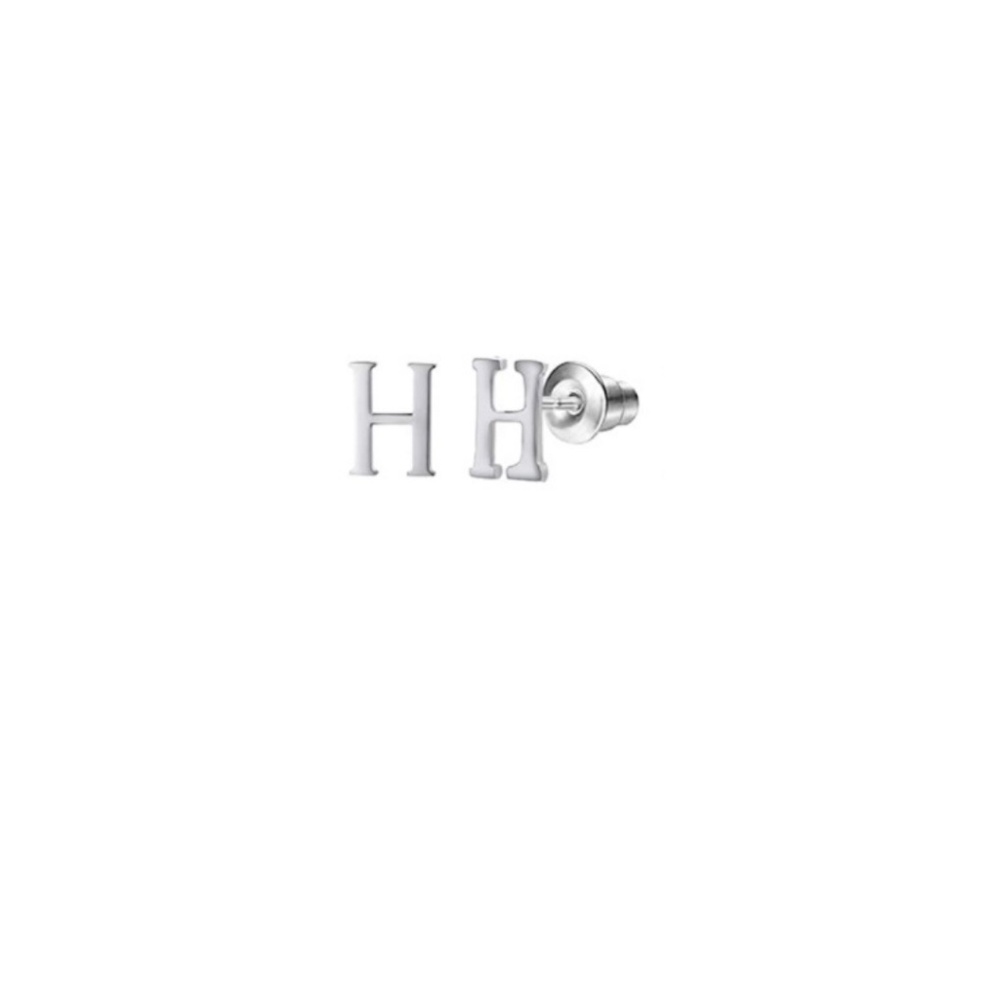 Letter H Stud Earrings